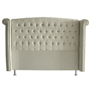 Cabeceira de Cama Box Toquio King 195 Cm Suede Porcelana Ec Móveis
