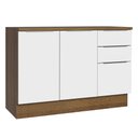 Ver imagem 1 de Balcão de Pia Cozinha 2 Portas e 3 Gavetas (Com Tampo) Rustic/Branco Stella Madesa
