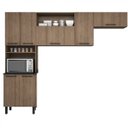 Ver imagem 2 de Cozinha Compacta 7 Portas Paneleiro Forno e Armário Aéreo com Nicho Acácia Itatiaia