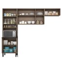 Ver imagem 4 de Cozinha Compacta 7 Portas Paneleiro Forno e Armário Aéreo com Nicho Acácia Itatiaia