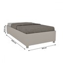 Ver imagem 3 de Cama Box Solteiro Mônaco Off White - Tcil Móveis