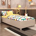 Ver imagem 1 de Cama Box Solteiro Mônaco Off White - Tcil Móveis