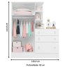 Guarda-roupa Infantil com Cômoda Doce Sonho 2 Portas 3 Gavetas Qmovi - 3