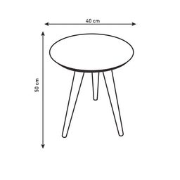Mesa de Canto e Lateral para Decoração Bege P - 3
