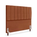 Ver imagem 1 de Cabeceira Carla Cama Box Casal 140 Cm Suede Terracota