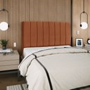 Ver imagem 4 de Cabeceira Carla Cama Box Casal 140 Cm Suede Terracota