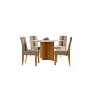 Ver imagem 1 de Mesa Jantar Helo 120x90 Cm Freijo/off White -tampo Vidro