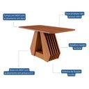 Ver imagem 3 de Mesa para Sala de Jantar Agata 130 X 80 Cm com Tampo Mdf Cimol Cinamomo