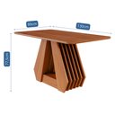 Ver imagem 4 de Mesa para Sala de Jantar Agata 130 X 80 Cm com Tampo Mdf Cimol Cinamomo