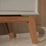 Aparador Buffet Balcão Organizador 4 Portas Mdf Pé Madeira:gianduia - 6