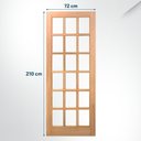 Ver imagem 2 de Folha de Porta Maciça em Eucalipto Acabamento Natural 210x72cm PM14 Estilo Cruzeiro Portas