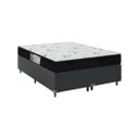 Ver imagem 1 de Cama Box Queen Bipartido + Colchão D33 One Face - 56x158x198cm - E-shop Casa - Couro