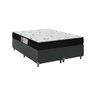 Cama Box Queen Bipartido + Colchão D33 One Face - 56x158x198cm - E-shop Casa - Couro - 1