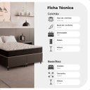 Ver imagem 2 de Cama Box Queen Bipartido + Colchão D33 One Face - 56x158x198cm - e-Shop Casa - Couro