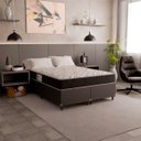 Ver imagem 7 de Cama Box Queen Bipartido + Colchão D33 One Face - 56x158x198cm - e-Shop Casa - Couro