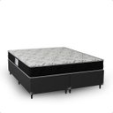Ver imagem 1 de Cama Box Queen Bipartido + Colchão D33 One Face - 56x158x198cm - e-Shop Casa - Couro