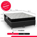 Ver imagem 3 de Cama Box Queen Bipartido + Colchão D33 One Face - 56x158x198cm - e-Shop Casa - Couro