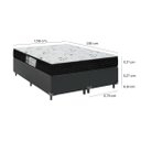 Ver imagem 3 de Cama Box Queen Bipartido + Colchão D33 One Face - 56x158x198cm - E-shop Casa - Couro