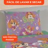 Jogo de Cama Infantil Lepper Patrulha Canina Menina Solteiro 2 Peças Microfibra Lilás - 6