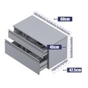 Ver imagem 4 de Gabinete para Banheiro com Rodízio 60cm 2 Gavetas Safira Inferior
