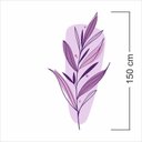 Ver imagem 4 de Adesivo Floral Boho Roxo Estilo Nórdico 79x150 Minimalista Mod.03