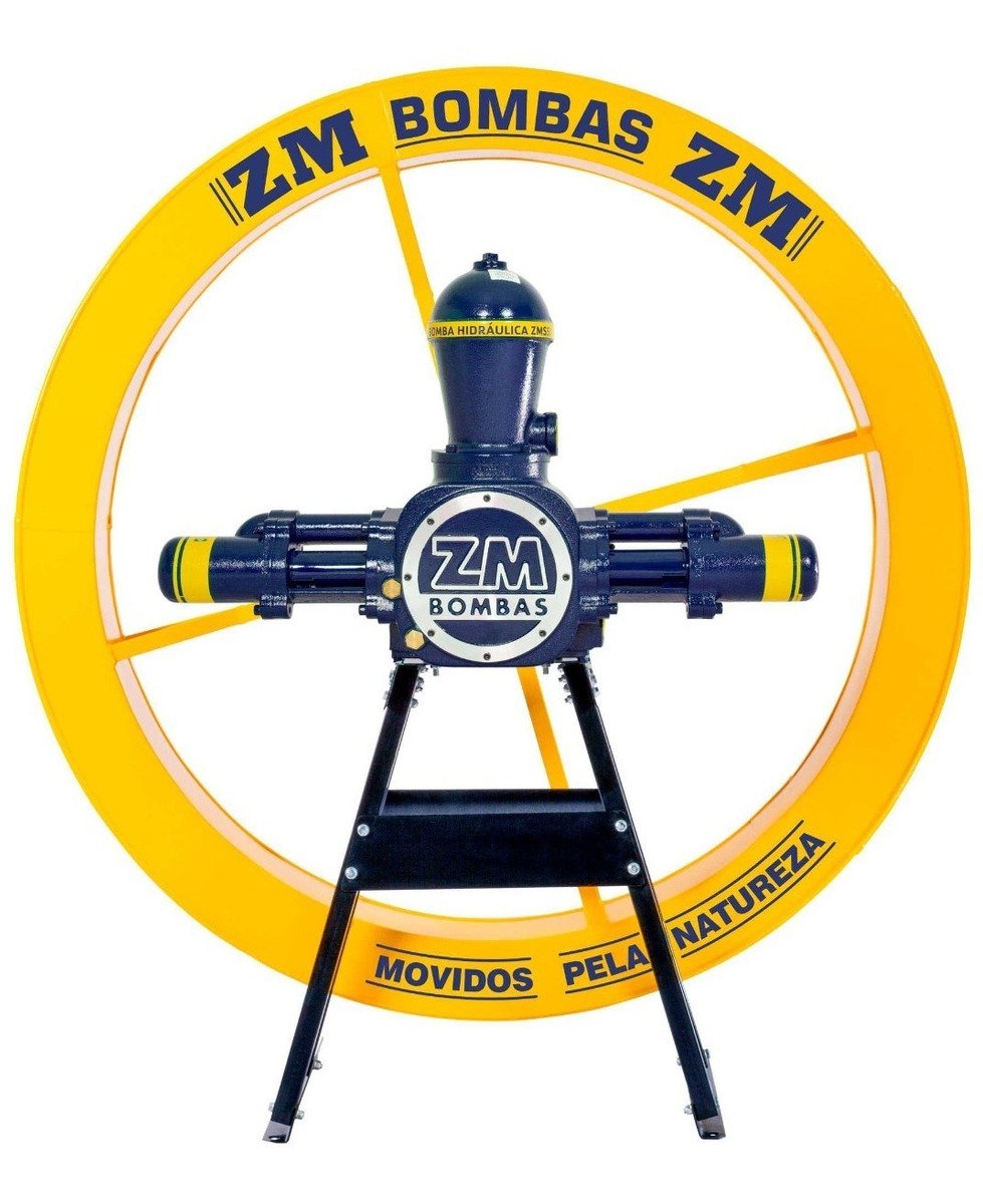 Bomba ZM-51 Com Roda D'água 1,40 X 0,18 E Cavalete ZM Bombas - 2