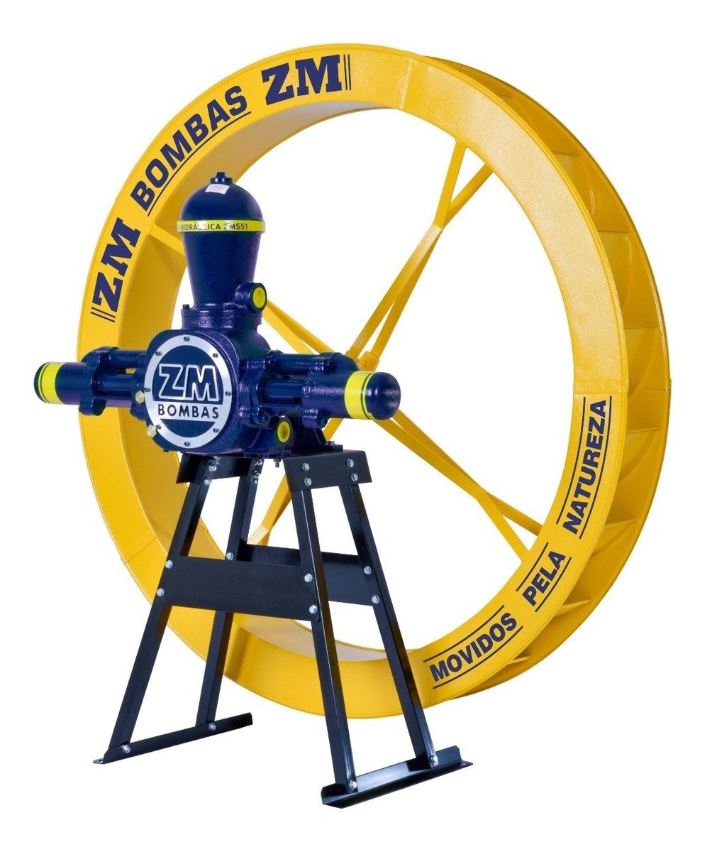 Bomba ZM-51 Com Roda D'água 1,40 X 0,18 E Cavalete ZM Bombas - 1