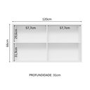 Ver imagem 4 de Armário de Cozinha Aéreo 120 cm 2 Portas Branco Glamy Madesa