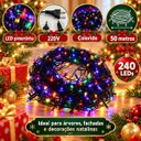 Ver imagem 2 de Pisca Pisca Natalino 50 Metros 240 Leds Pimentinha Colorido 220V Fio Preto