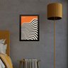 Quadro Orange Bauhaus - Angular Sinuosity 45x34cm:moldura Preta - 1