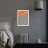 Quadro Orange Bauhaus - Angular Sinuosity 45x34cm:moldura Preta - 2