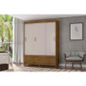 Guarda Roupa Casal 20033 com Cômoda 8000 Freijó Baunilha Flex - Araplac - 6