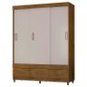 Guarda Roupa Casal 20033 com Cômoda 8000 Freijó Baunilha Flex - Araplac - 2