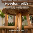 Ver imagem 4 de Conjunto Bistrô Mesa Alta Redonda 80cm e 3 Banquetas Madeira Maciça Área Externa – Arveni