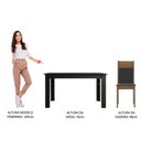 Ver imagem 2 de Mesa Tampo de Madeira com 6 Cadeiras Preto Rustic Preto