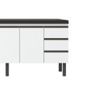 Ver imagem 3 de Gabinete de Cozinha 4 Portas e 3 Gavetas Armário Aço 194cm:Branco