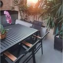 Ver imagem 3 de Jogo de Mesa Ripada 8 Cadeiras Praia de Jardim Piscina Jantar Preto