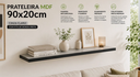 Ver imagem 3 de Kit 3 Prateleiras MDF 60x20cm Flutuantes Cinza Suporte Invisível