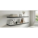 Ver imagem 1 de Kit 3 Prateleiras MDF 60x20cm Flutuantes Cinza Suporte Invisível