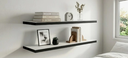Ver imagem 1 de Kit 3 Prateleiras MDF 60x20cm Flutuantes Cinza Suporte Invisível
