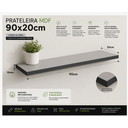 Ver imagem 4 de Kit 3 Prateleiras MDF 60x20cm Flutuantes Cinza Suporte Invisível