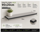 Ver imagem 4 de Kit 3 Prateleiras MDF 60x20cm Flutuantes Cinza Suporte Invisível