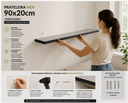 Ver imagem 5 de Kit 3 Prateleiras MDF 60x20cm Flutuantes Cinza Suporte Invisível