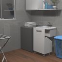 Ver imagem 4 de Nicho para Tanque Lavanderia Modelo Puxador Alça Gabinete Embutir Multiuso Armário