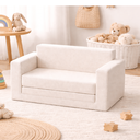Ver imagem 2 de Sofá Cama Infantil 2 em 1 - Tecido Veludo - Cor Creme