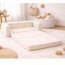 Ver imagem 5 de Sofá Cama Infantil 2 em 1 - Tecido Veludo - Cor Creme
