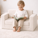 Ver imagem 7 de Sofá Cama Infantil 2 em 1 - Tecido Veludo - Cor Creme