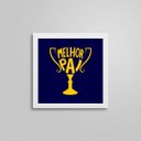Ver imagem 2 de Quadro Decorativo Quadrado Melhor Pai 20x20cm:Madeira branca