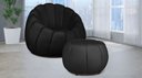 Ver imagem 1 de Kit Poltrona Decorativa C/ Puff Concha Veludo Preto - Londrilar