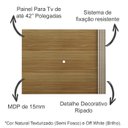 Ver imagem 5 de Rack E Painel Para Tv 42 Polegadas PL3004xRA2003 Natural Off White Tecno Mobili